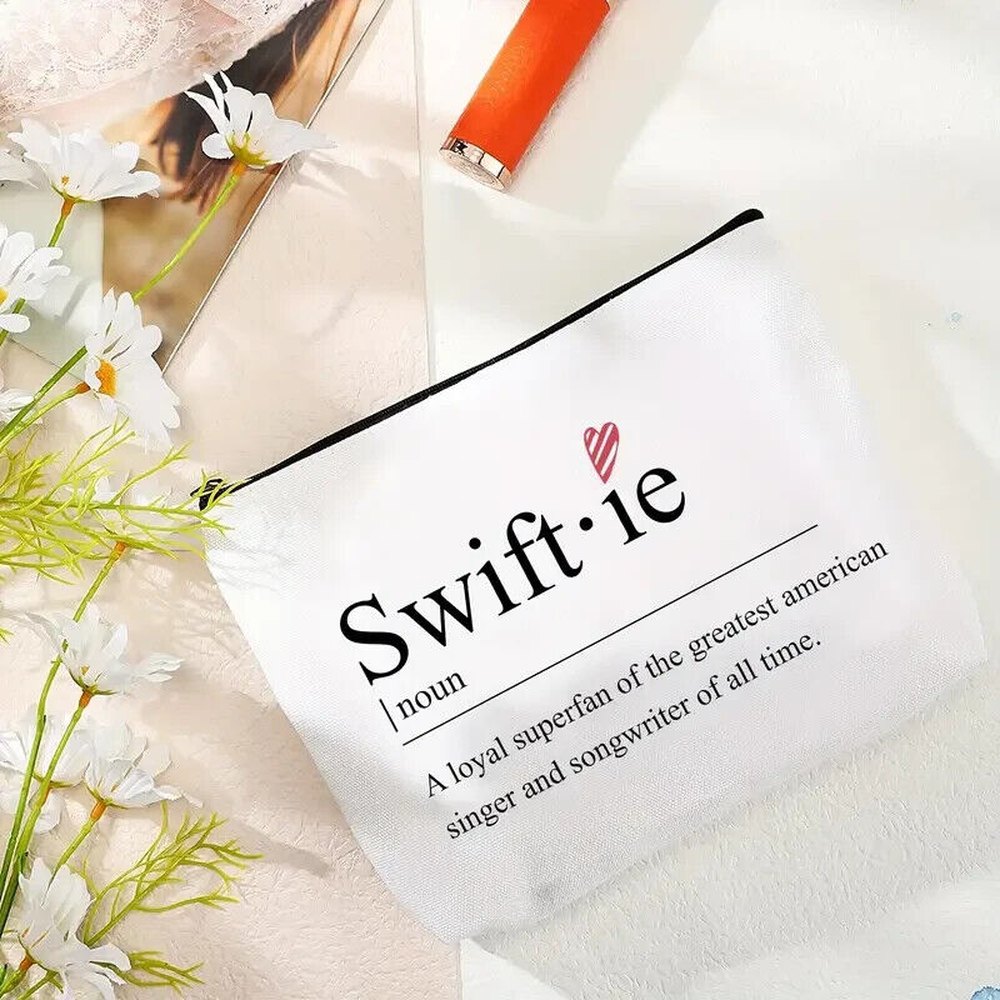 Swiftie Makeup or Accessory Canvas Bag Double-Sided Print 6.9" x 9.25" x 1.6" Health & Beauty:Makeup:Makeup Bags & Cases Style Your Walls
